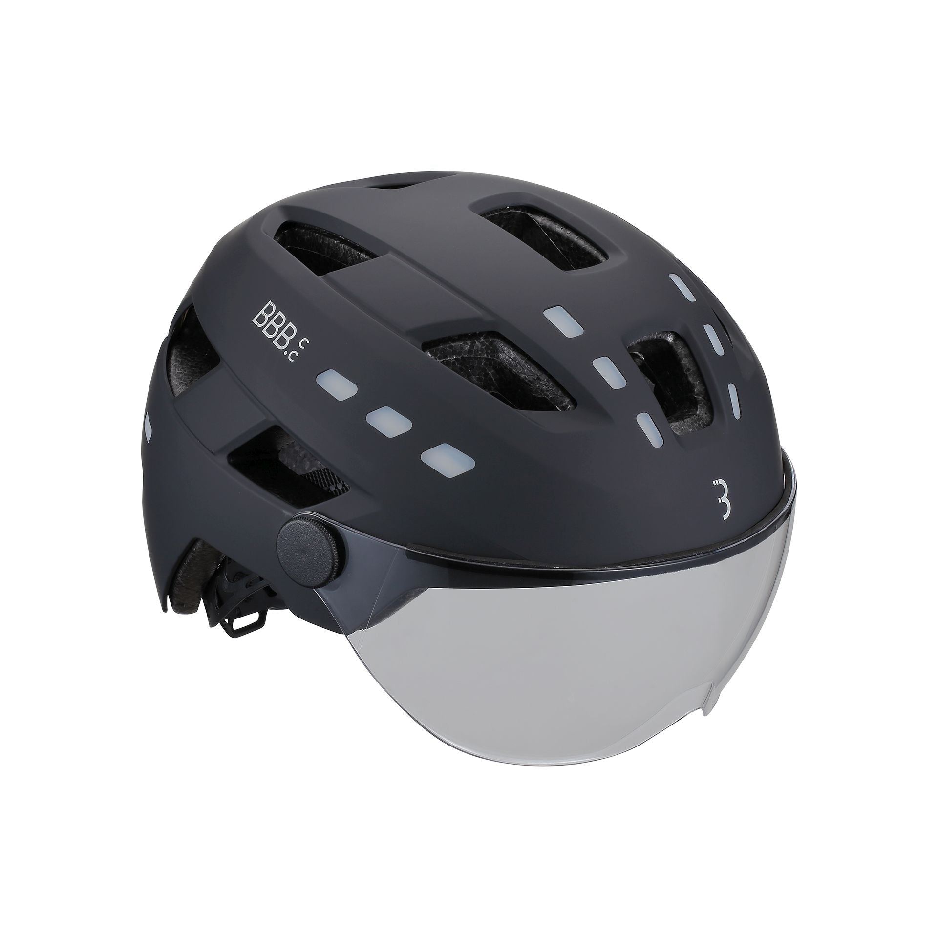 BBB District LED Faceshield Helmet unisize, M/L (55-60cm)