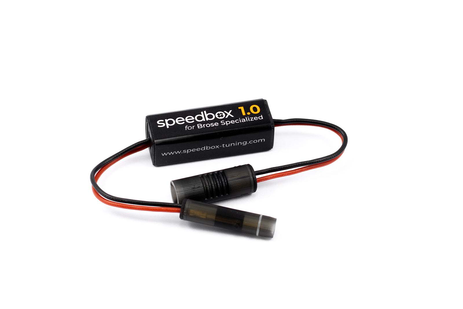 SpeedBox 1.0 module for Brose and Specialized Brose e-bike motor tuning, plug & play cable design.