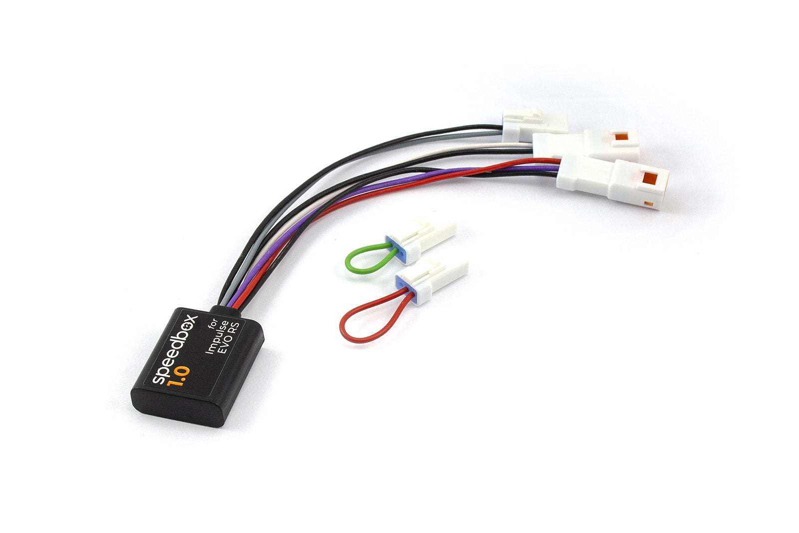 SpeedBox 1.0 module for Impulse EVO RS electric bike motor with plug & play connectors and speed limit removal.