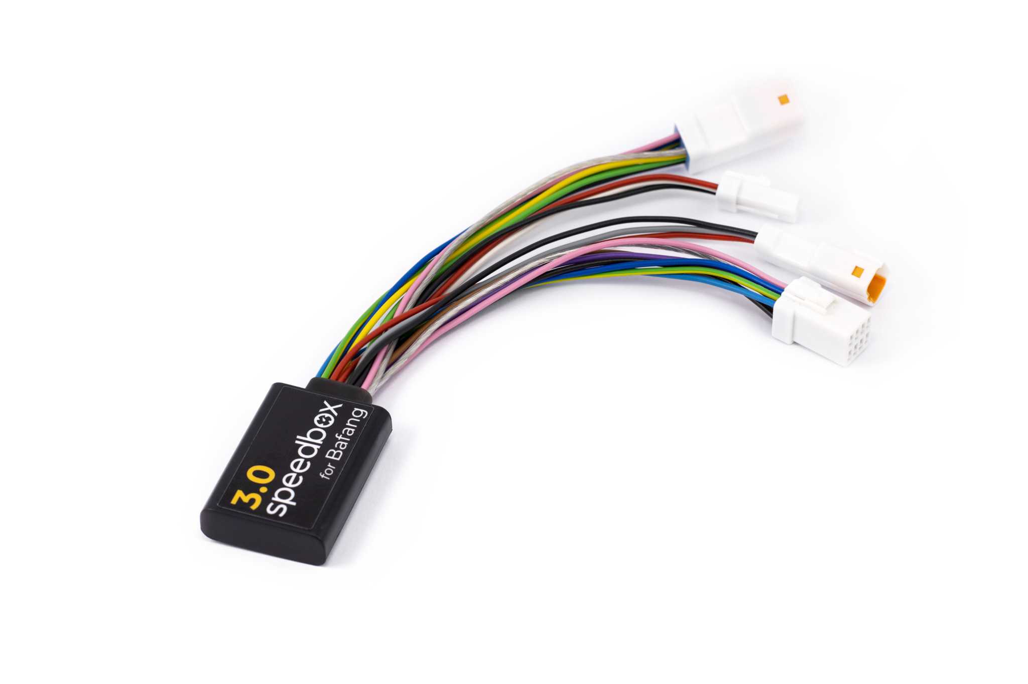 SpeedBox 3.0 module for Bafang M300/M400 electric bike motor with 3-pin connector and colorful wires