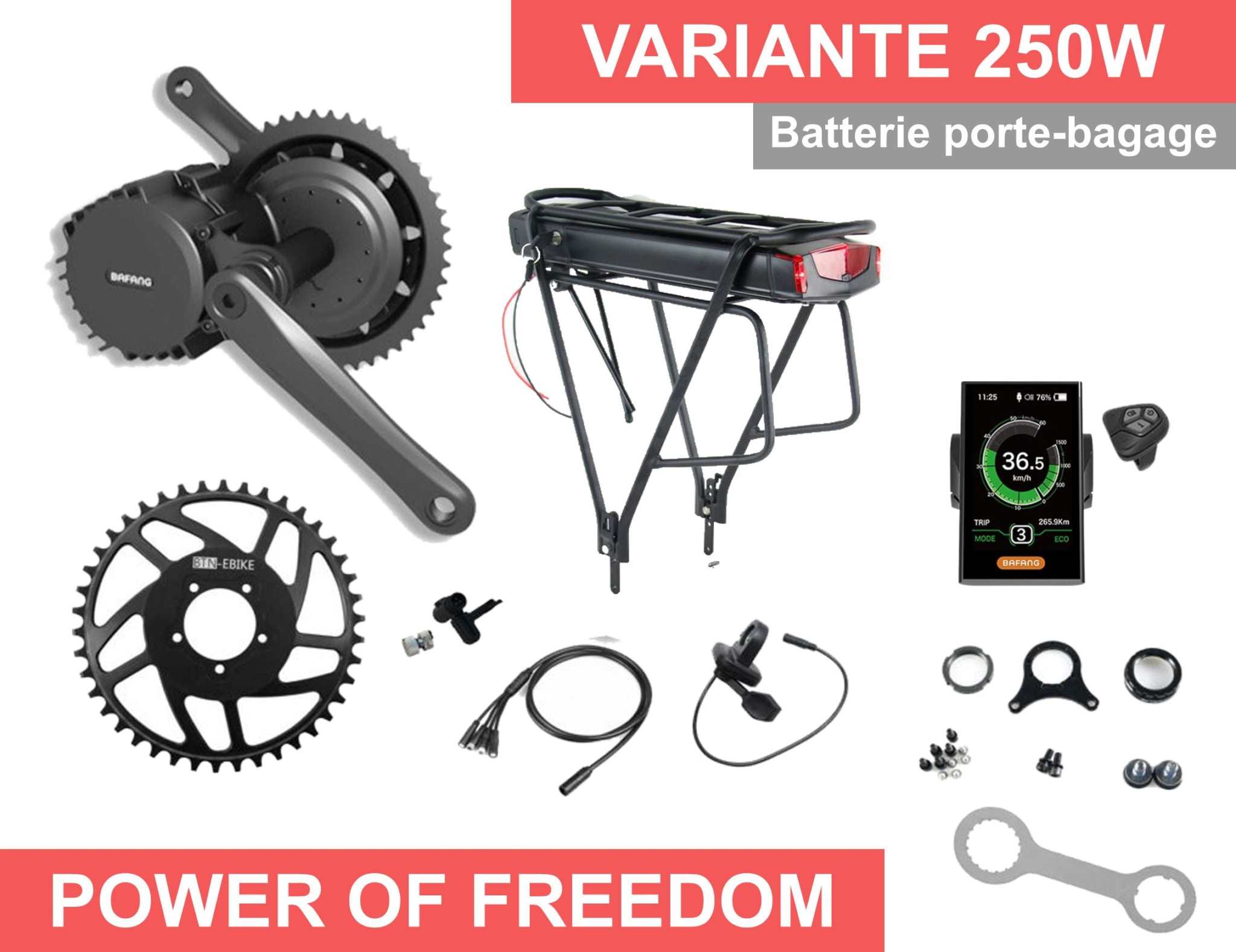 250w - Complete electrical kit Bafang