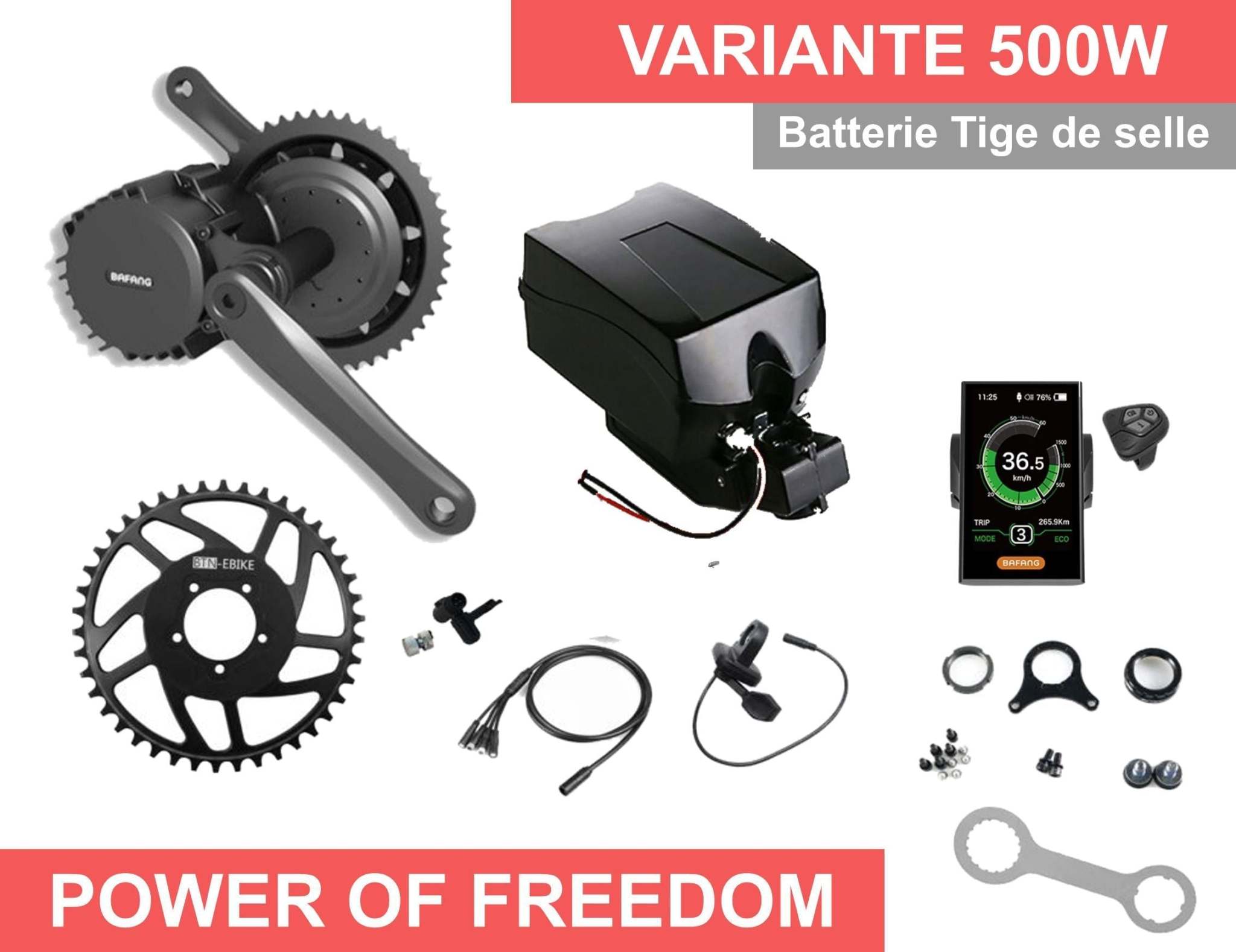 500W - Complete electrical kit Bafang
