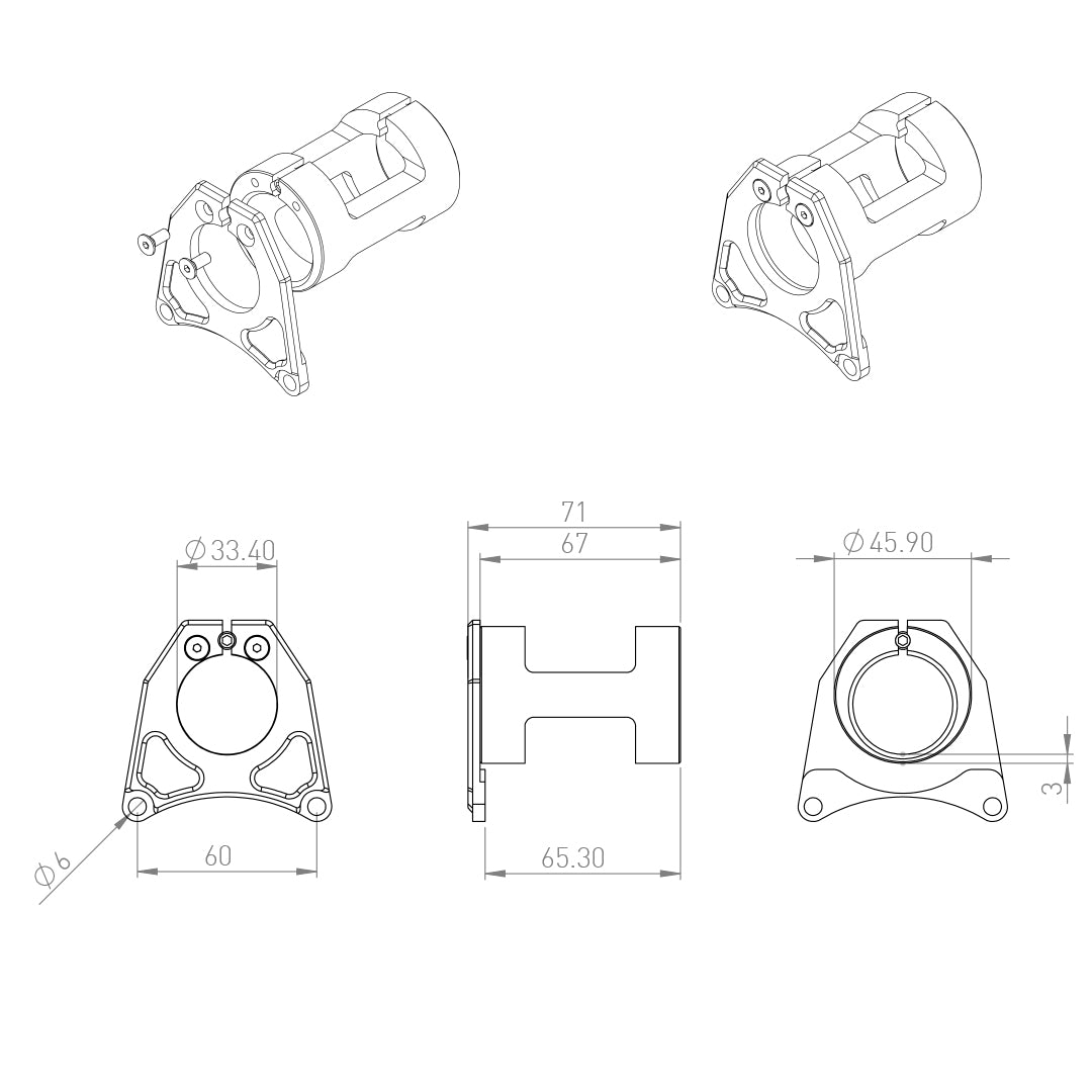 PF-30 adapter for Bafang BBS01/02/HD motor