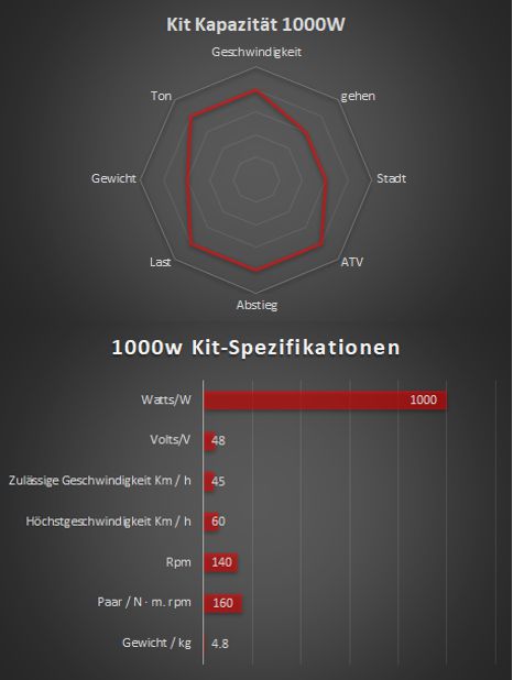 1000w - Complete electrical kit Bafang